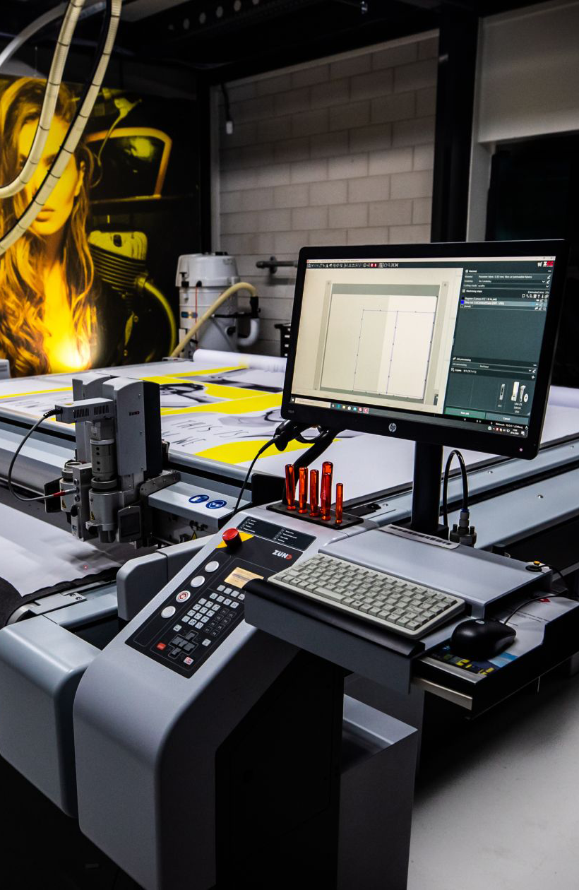 In-house productie van signing in werkplaats