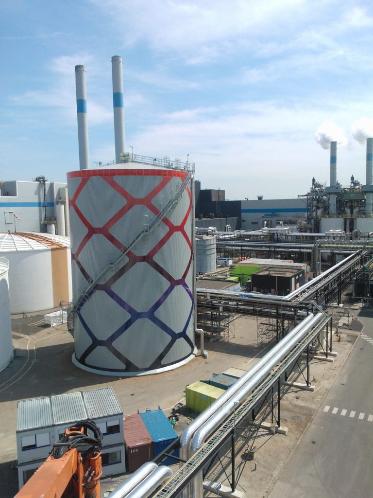 Professionele exterieur signing bij zakelijke locatie